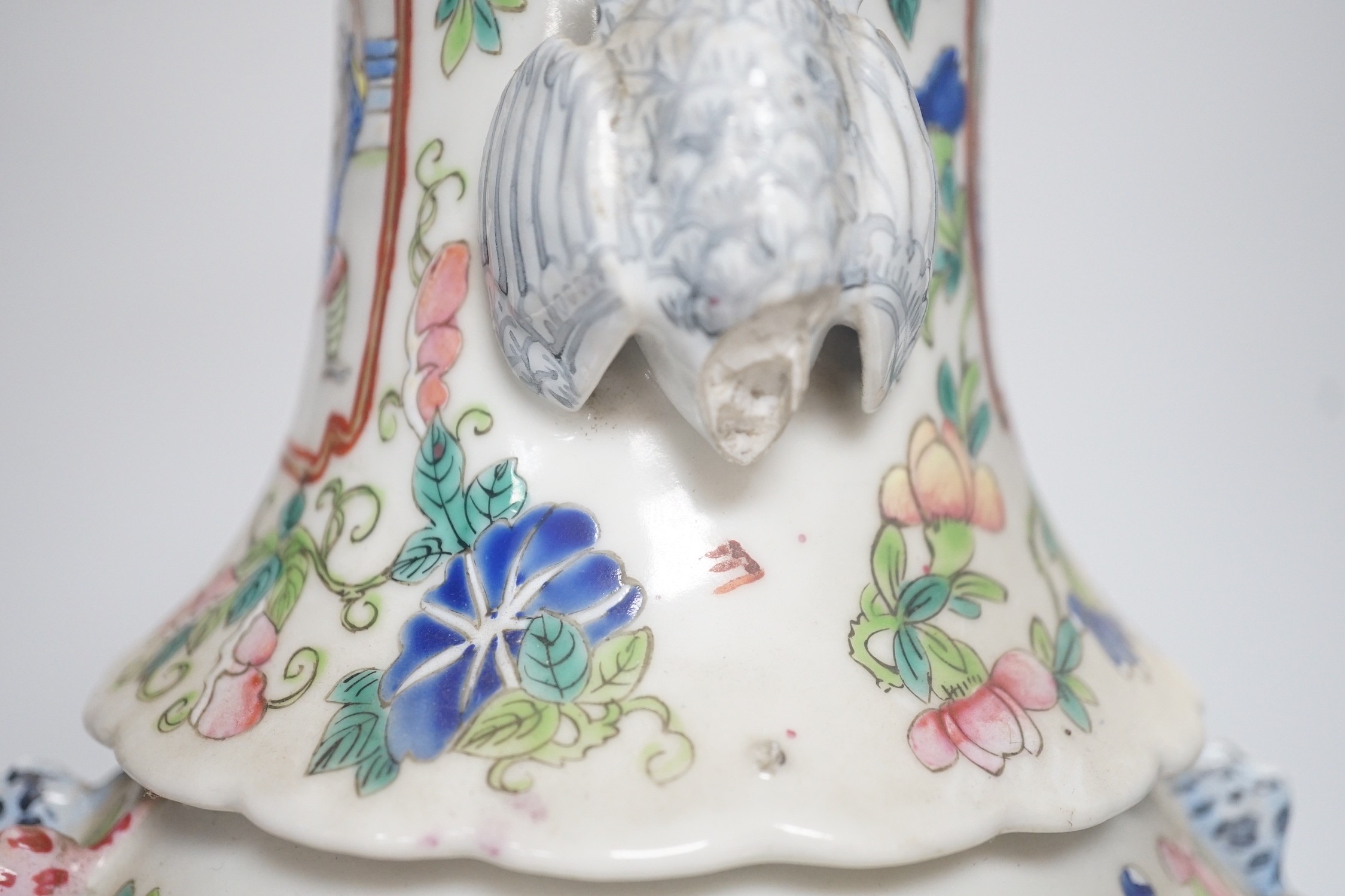A 19th century Chinese famille rose vase, 42cm